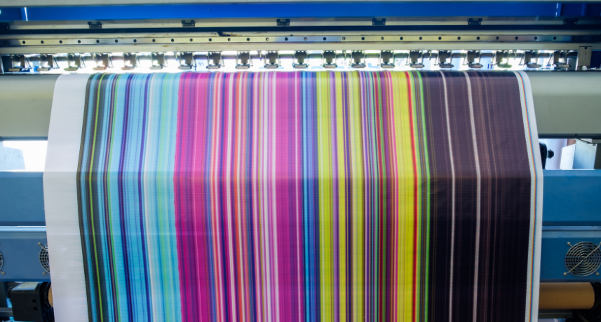 The machine is printing banner